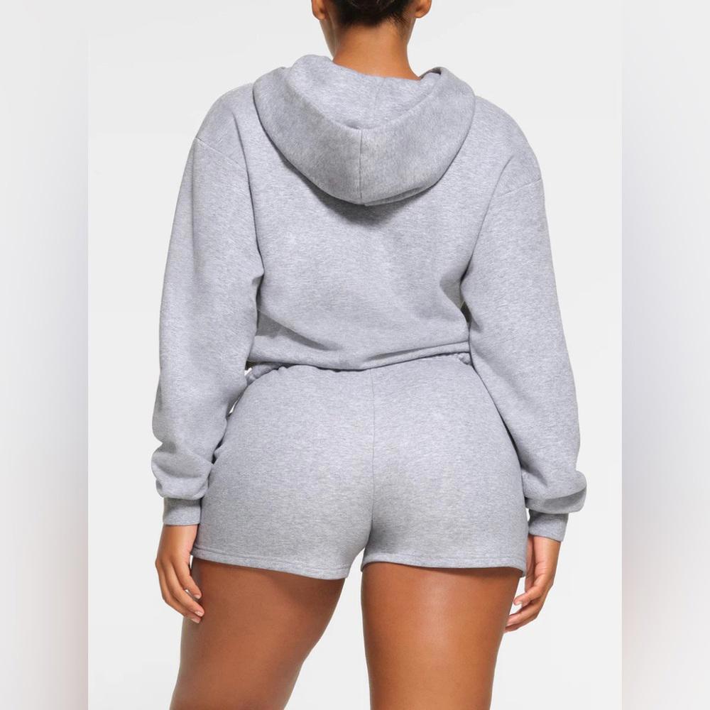 skims cotton fleece shorts ap-sho-0835‎ color heather gray